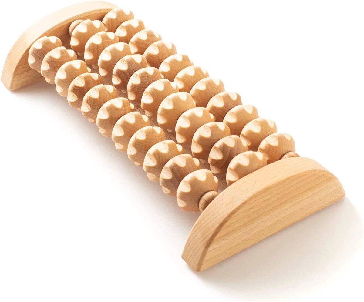 Voetmassageapparaat van hout 26x12 cm - roller voor voetmassage Voetmassage