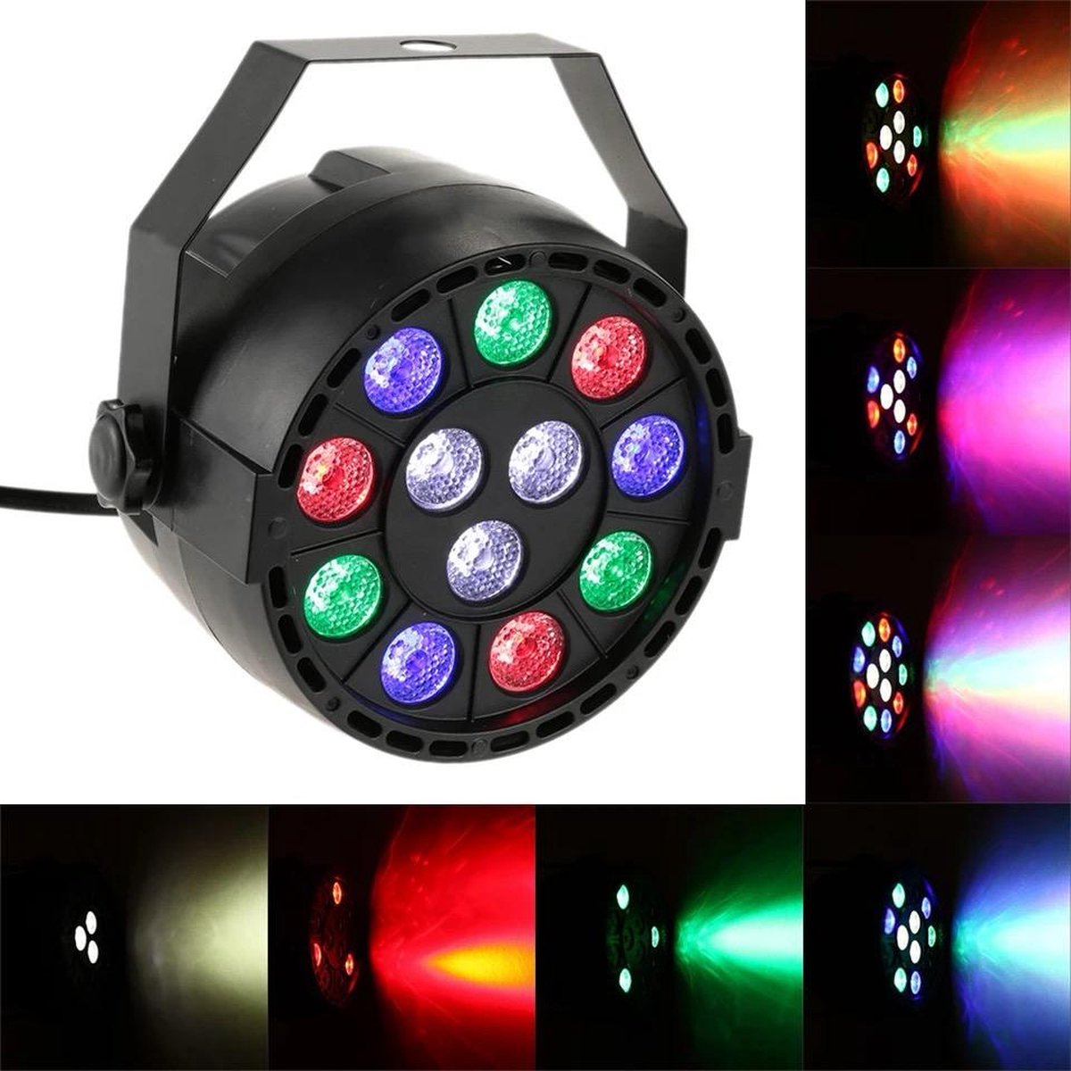 LED PAR 12x 1W RGBW en DMX – SPOTPRIJS