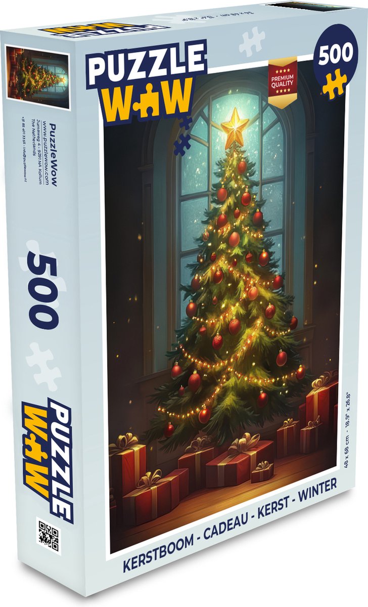Puzzel Kerstboom - Cadeau - Kerst - Winter - Legpuzzel - Puzzel 500 stukjes - Kerst - Cadeau - Kerstcadeau voor mannen, vrouwen en kinderen
