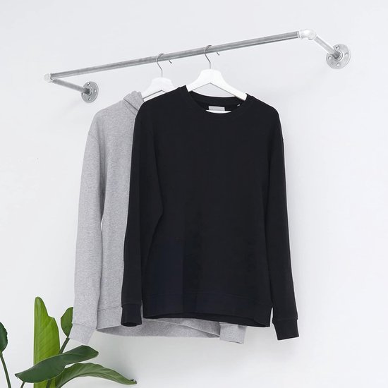 RSR Hangers Kledingstang, industrieel design, wandgarderobe, 200 cm x 30 cm