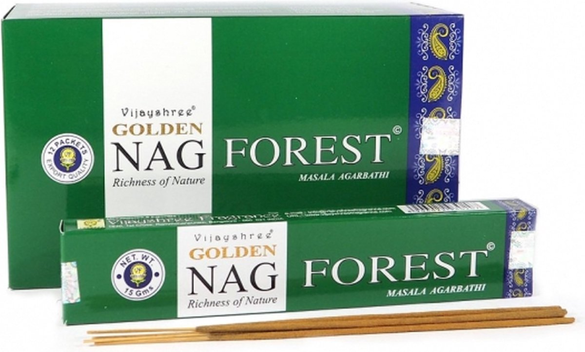 NewAge NL Golden Nag Forest wierook (12 x 15 gram) groen