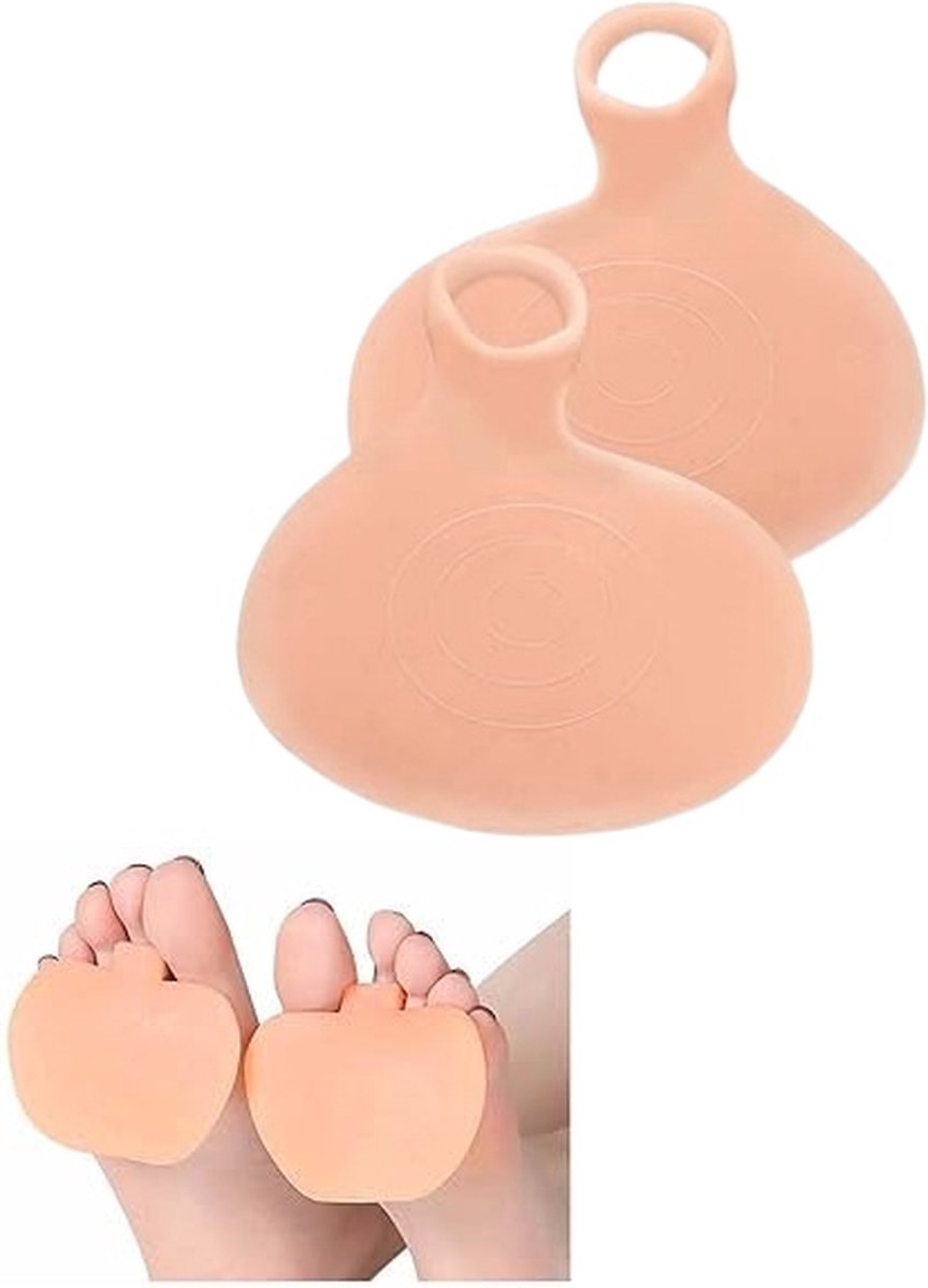 1 paar - hoge hakken voorvoetkussentjes - voetbal metatarsalgie pads - Middenvoet Pads - voorvoet kussens - voor verlichting van voetpijn met teenverzorging - naakt