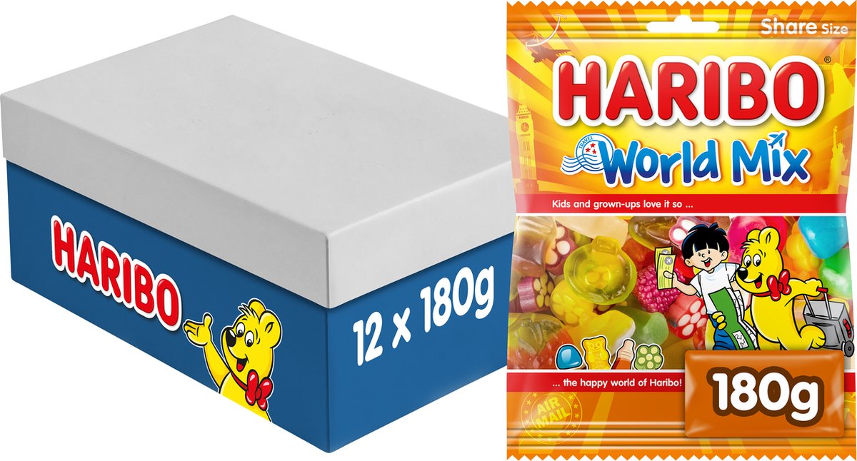 Haribo World Mix - snoep mix - 12 x 180g