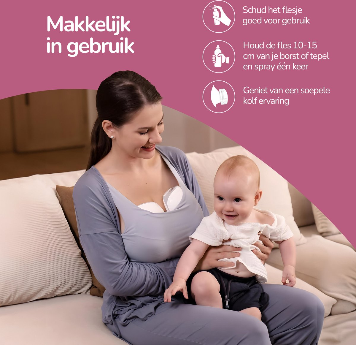 Spray De Pompage Pour L'allaitement - 118ml, Facilite L'expression Du Lait Maternel, Confort Et Efficacité