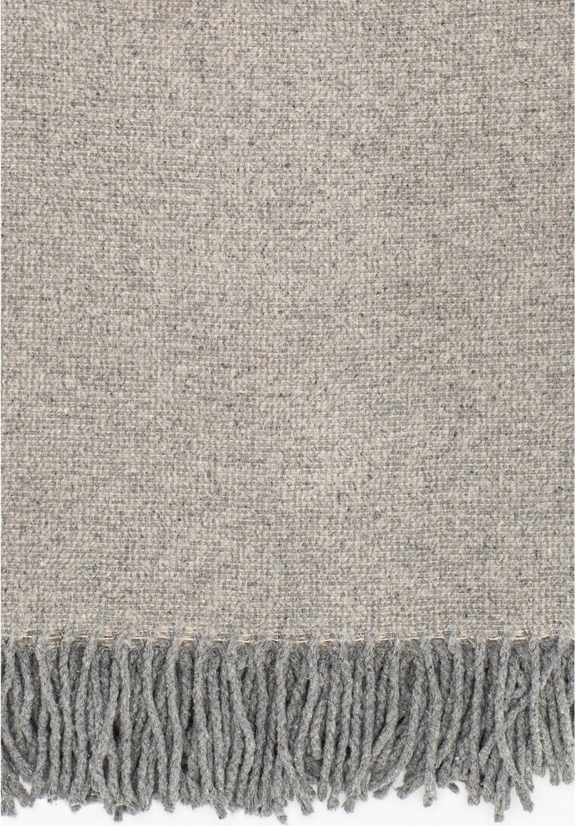 Plaid | Jane - Grijs - 80% Katoen - Zacht & Ademend - 3 Kleuren - Pimlico