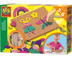 SES Creative - Hamertje Tik - Trendy - Montessori Speelgoed - vrolijke kleuren - veilige spijkertjes - Knutselen