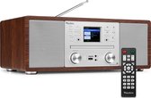 Internetradio - Audizio Avola alles-in-één radio met Bluetooth - DAB+/FM - CD speler - Zilver