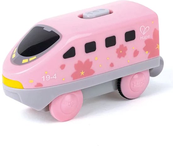 Houten trein locomotief roze - Hape - vanaf 3 jaar van Hape — afbeelding 3