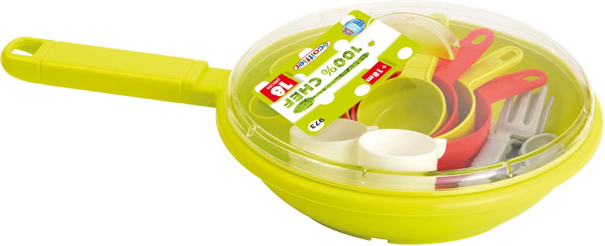 Ecoiffier 100% Chef Pan met Servies