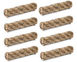 Natural Quick Wick Tinder - Starter Rope - 8 stuks - Wax Infused Jute Fire Starter Rope - Fire Starter Tinder Rope - Voor camping, outdoor, klimrugzak, wandelen