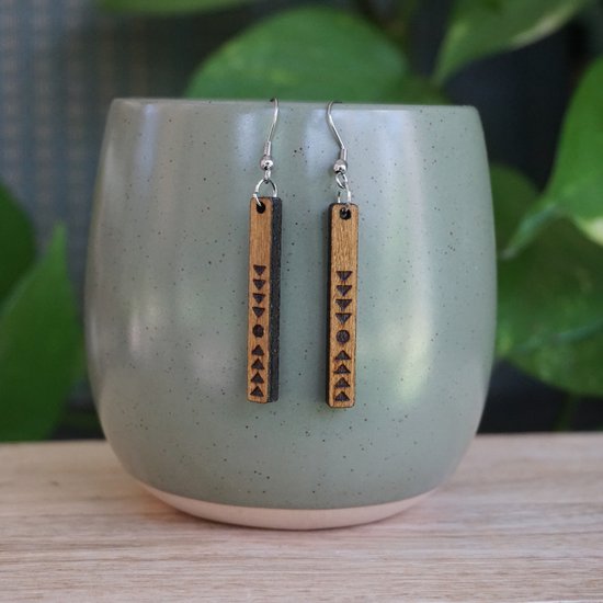 Spirit & Pine - Serena - Boucles d'oreilles en bois - Boucles d'oreilles bohèmes - Boho chic - Afromosia