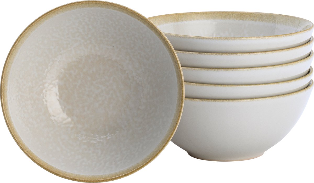 Lite-Body Serviesset - Beige Wit - 6 persoons - 24 delig - Bordenset - Ontbijtborden - Dinerborden - Diepe borden - Kommen - Servies - Vaatwasser en Magnetronbestendig - Chic en Trendy — afbeelding 4