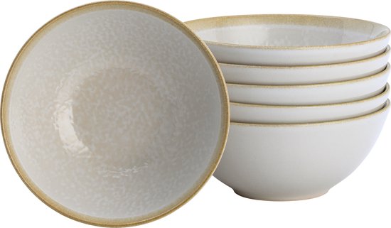 Lite-Body Serviesset - Beige Wit - 6 persoons - 24 delig - Bordenset - Ontbijtborden - Dinerborden - Diepe borden - Kommen - Servies - Vaatwasser en Magnetronbestendig - Chic en Trendy — afbeelding 4