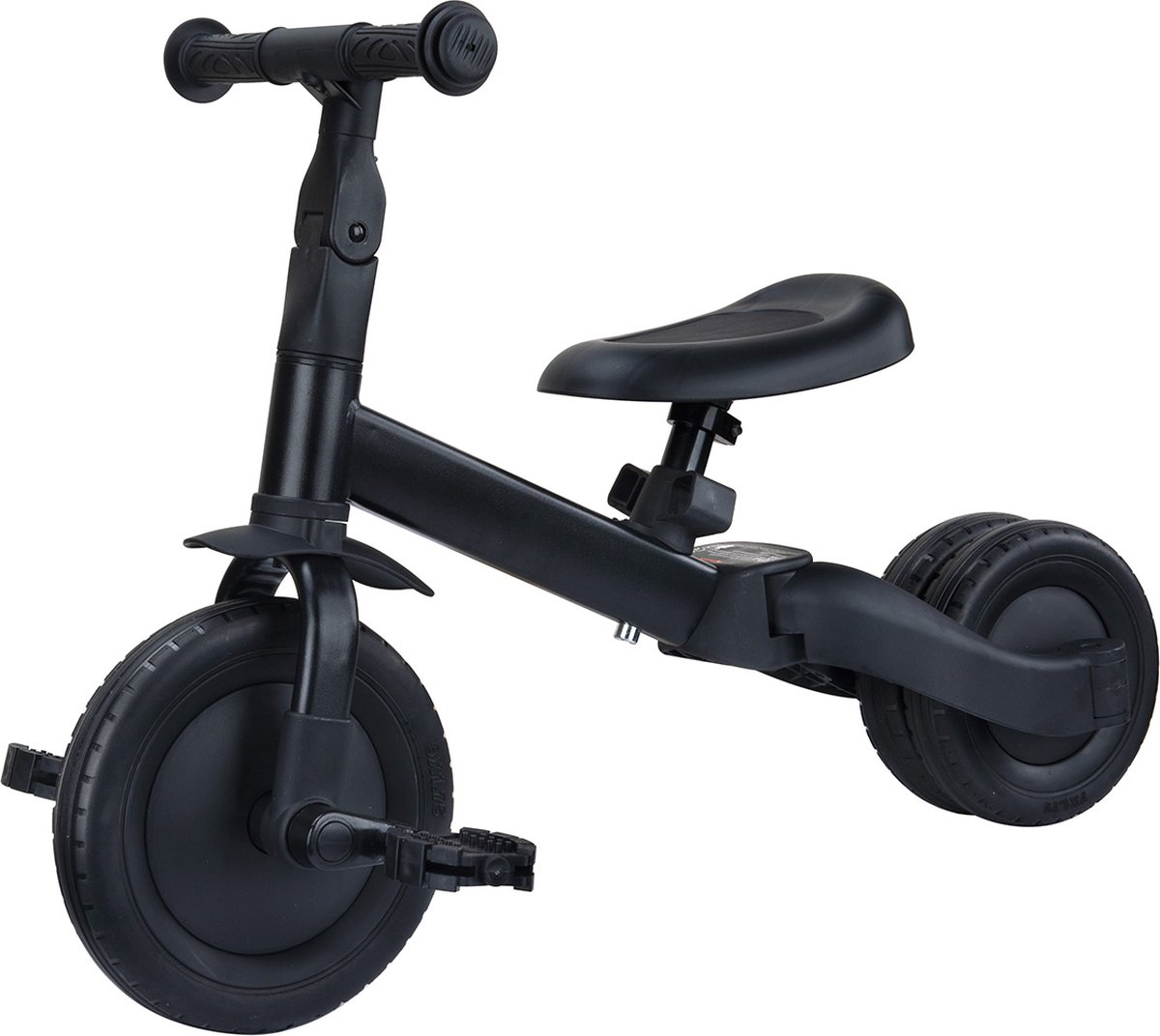 Topmark 4 in1 Driewieler - Loopfiets - Balance Bike - Kaya - Zwart -2025 — afbeelding 2