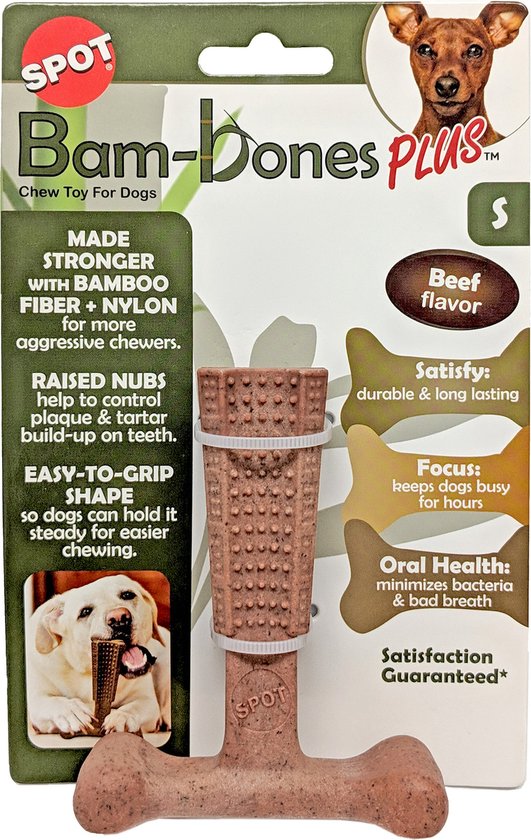 Spot Bam-Bones Easy Grip Beef - Veilig Hondenkauwbot - Small