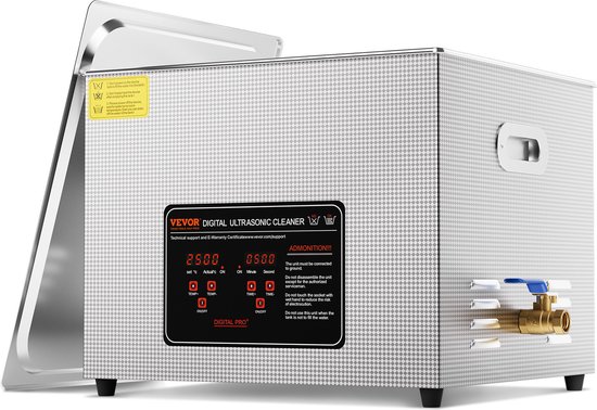 15L Ultrasoonreiniger 360W Digitale Ultrasoonreiniger met Verbeterde Ontgassing & Zachte Modus, 40kHz Industriële Ultrasoonreiniger met Timer & Verwarming voor Sieradengereedschap | NL