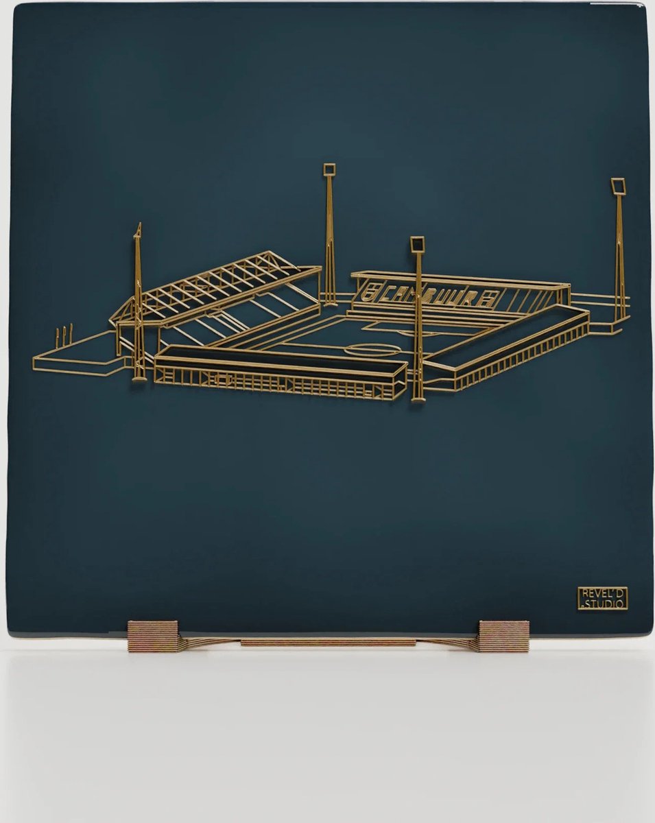 Cambuurstadion - Leeuwarden - Tegel (3D-Print) inclusief houder - SC Cambuur Leeuwarden