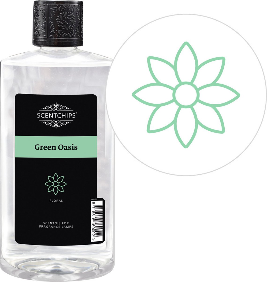 Goedkoopste Scentchips® Groene Oasis - Geurolie Voor Oliebrander - Parfum Olie - Geurolie Voor Lampenolie - Geurlamp Olie - 475ml