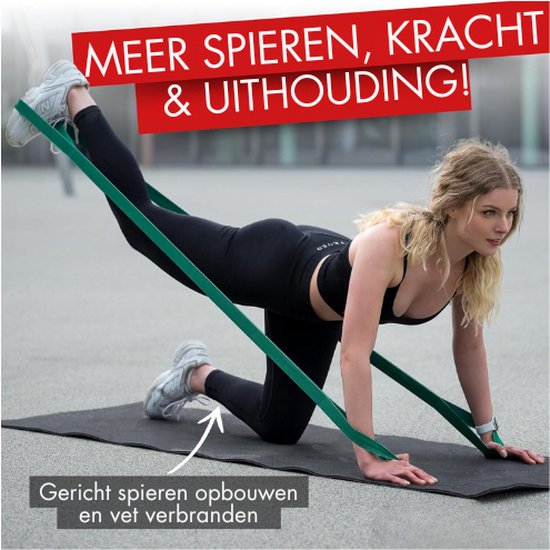 RED RAB Weerstandsbanden set voor krachttraining - resistance band kit - weerstandsband set met handvat, weerstand elastiek, fitness band, fitness elastiek, resistance band with handle voor home gym