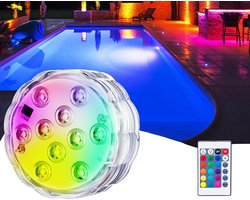 2 Stuks Zwembadverlichting – Onderwaterverlichting 10 Led Afstandsbediening – RGB ip68 Waterdicht voor Zwembad – Sfeerverlichtingrve