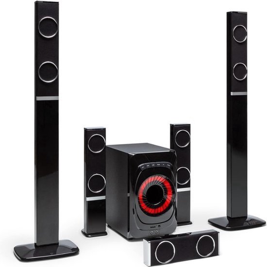 Luxe Thuisbioscoop Set – Home Cinema – Speakersets – Surround Set – Draadloos – Bluetooth – Incl. Afstandsbediening – Zwart