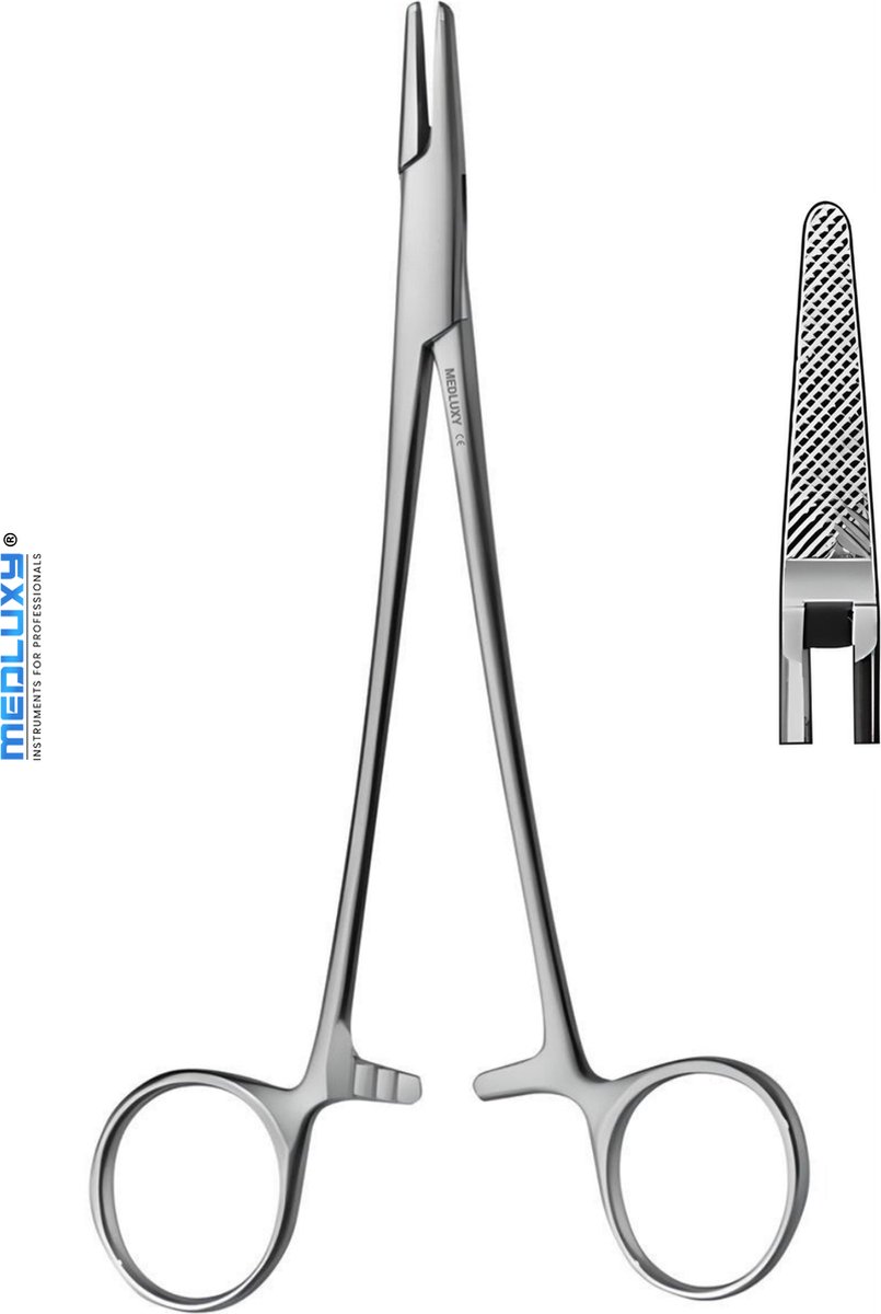 Goedkoopste Medluxy - Naaldhouder Mayo-Hegar - 14cm - Recht - M-0194 (Verpleegkunde, EHBO, Klemschaar, Klemtang, Needle Holder Forceps, Naaldvoerder