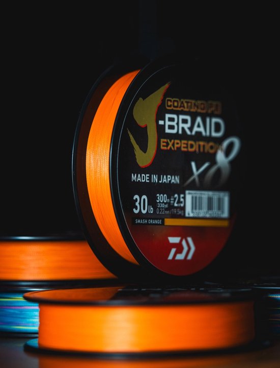Daiwa - Lijn gevlochten J-Braid Expedition X8E Smash Orange 150m - Daiwa van Daiwa — afbeelding 5