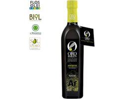 Oro Bailén - Arbequina - Premium Extra Virgin Olijfolie - 500ml - 100% Spaanse Arbequina Olijven - Bekroonde Topkwaliteit - Vroege Oogst-Koude Persing - Rijk aan Antioxidanten-Zachte, Fruitige Smaak-Duurzame Productie-Internationale Medaille Winnaar