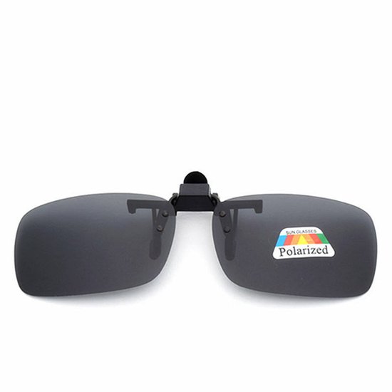 Clip-On Zwart - Opzetzonnebril - Opklapbare Clipon zonnebril - Gepolariseerde glazen