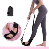 ZERO 90® Stretcher | Achillespees, Kuit en Bovenbeen - Fascia, Rusteloze benen & Blessurepreventie - Stretch Band voor Flexibele en Sterke Beenspieren | Extra Lang | Zwart