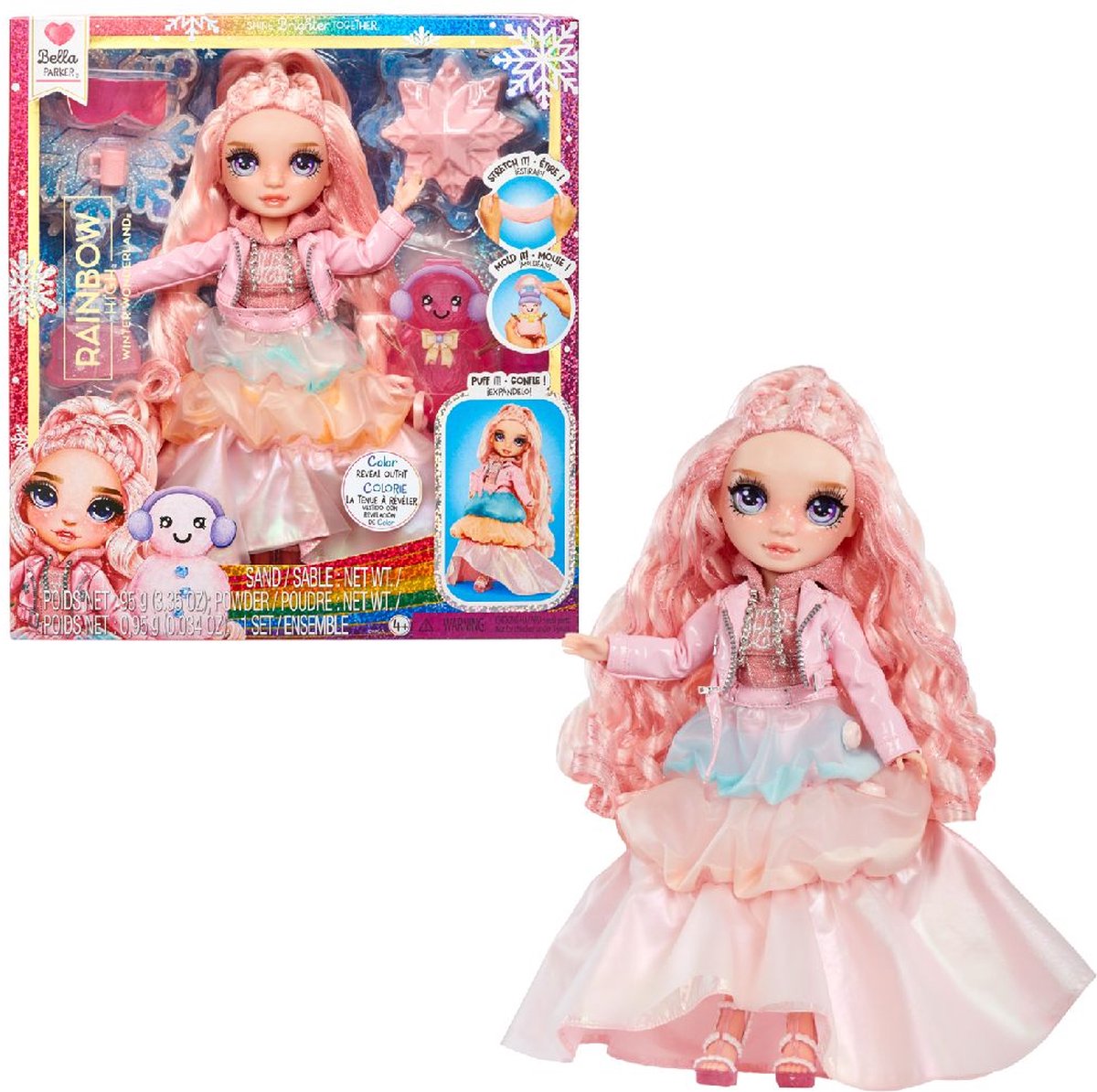 Rainbow High Winter Wonderland pop - Bella (roze) — afbeelding 10