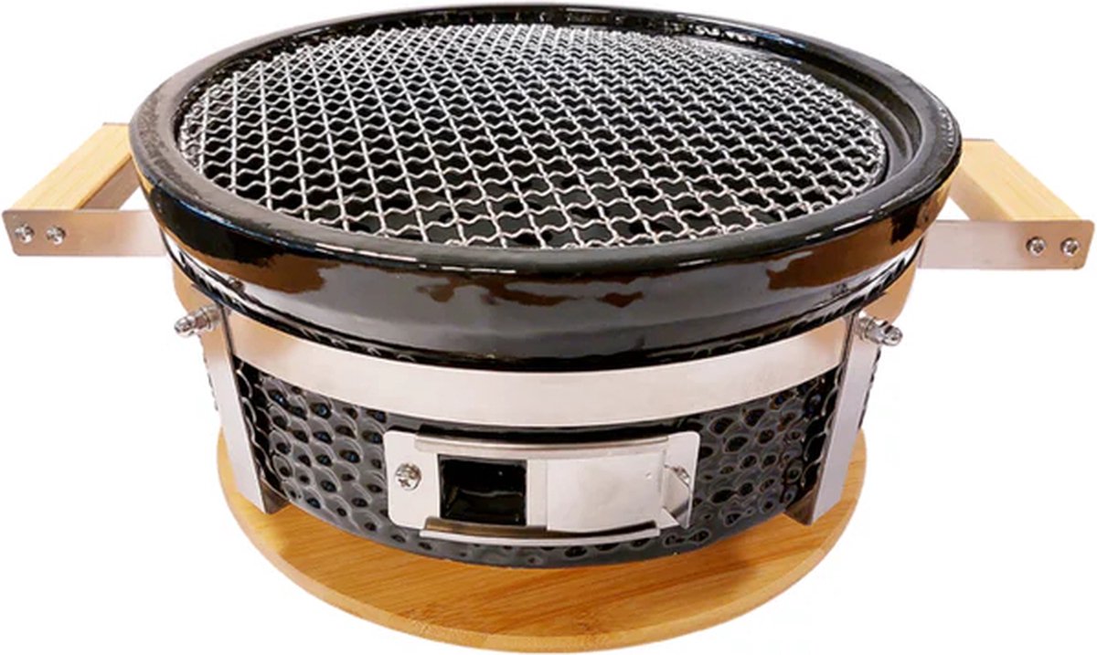 Outr Braza Tafelgrill - rond rooster met 30 cm grilloppervlakte - 2 handvaten