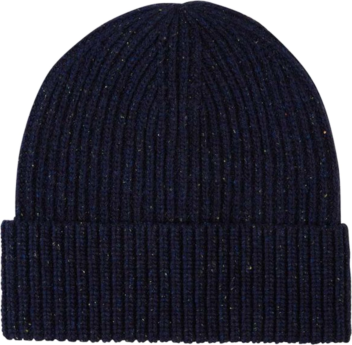 Profuomo Donegal Wollen Gebreide Muts - Navy
