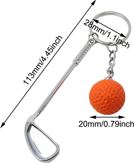 Mini Golf Club Sleutelhanger - Leuke Sport Sleutelhanger, Accessoire voor Golf Fans van Viccess — afbeelding 4