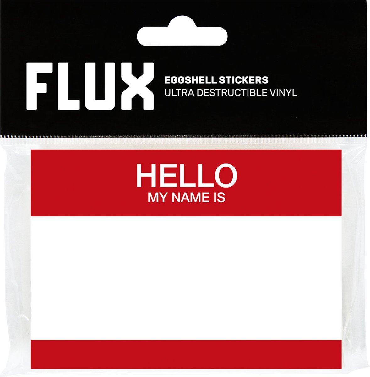FLUX Eggshell Stickers Hello My Name is Rood - 50 stuks - Red