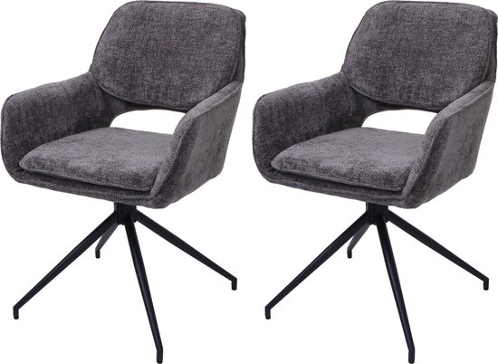 Set Van 2 Eetkamerstoelen MCW N74 Keukenstoel Draaibaar Met Terugloop set-van-2-eetkamerstoelen-mcw-n74-keukenstoel-draaibaar-met-terugloop