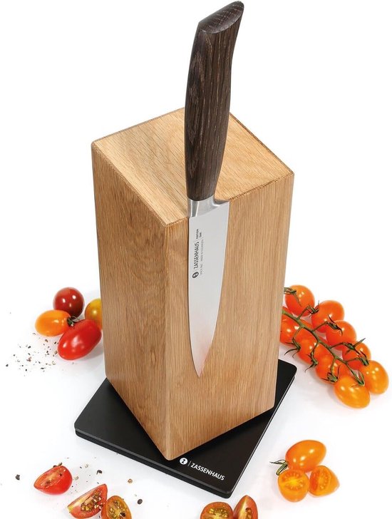 Magnetische Messen Opslag Style De Vie Magnetisch Messenblok Van Eikenhout – Houdt 5–7 Messen Veilig Vast – Roestvrijstalen Sokkel Magnetic Knife Holder