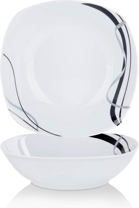 4x Marakesh gekleurde salade serveerschalen/soepkommen van porselein 12 cm rond | Fun en Feest
