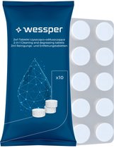 Tabletten voor het reinigen en ontvetten van de koffiemachine - 10 x 2g - universele reinigingstabletten - geschikt voor alle merken