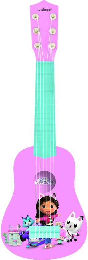 Lexibook, The Voice, Mijn eerste akoestische gitaar, 6 nylon snaren, 53 cm, inclusief leergids, rood/zwart, K200TV