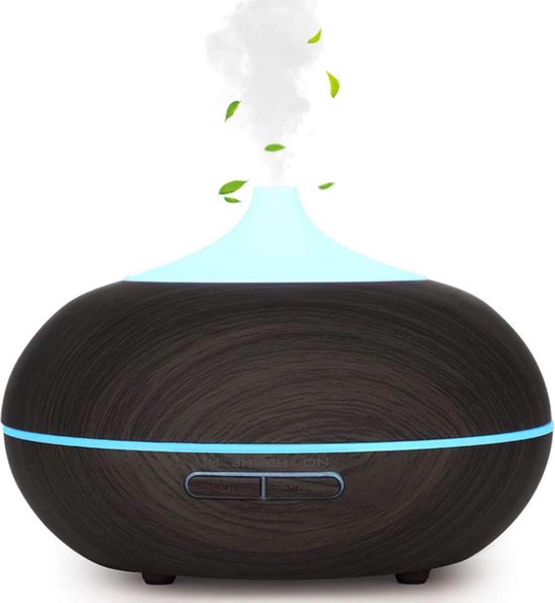 Goedkoopste Mrs. Jones Premium Collection Aroma Diffuser - 300 ml - Luchtbevochtiger - 7 LED-kleuren - Automatische Uitschakeling - Donkerbruin - Timerinstelling - BPA vrij