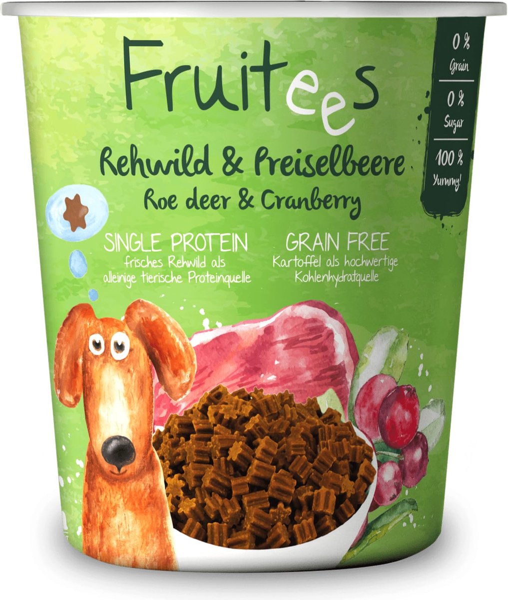 Bosch Fruitees 607500200 lekkernij voor honden & katten Hond Snacks Roe deer 200 g