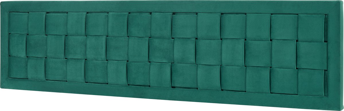 Hoofdbord Tervo fluweel 180x45x5 cm groen [en.casa]