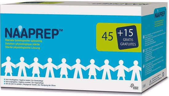 Naaprep® Amp. (45+15)X5ml Fysiologisch Water Voor Hygiëne Bij Baby’s En Kinderen