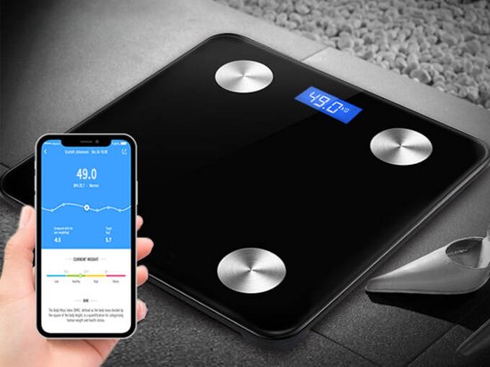 ADE Opvouwbare reisweegschaal, digitale personenweegschaal met 180 kg draagkracht in stappen van 100 g, nauwkeurige weegschaal met lcd-display