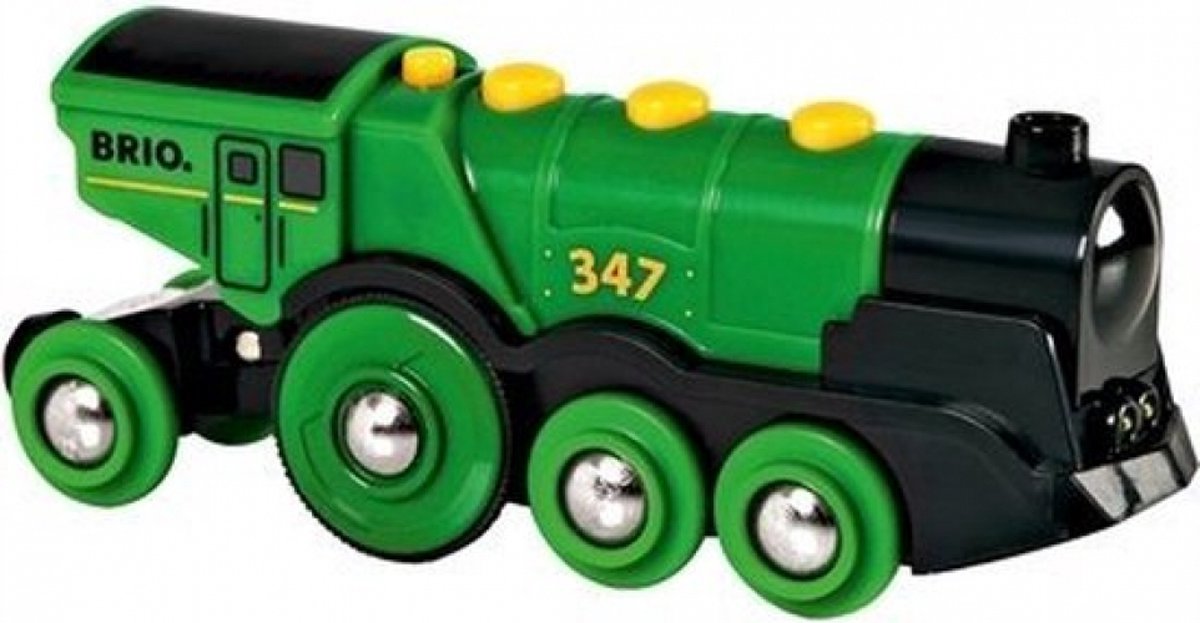 BRIO Groene Locomotief Op Batterijen - 33593 - Speelgoedvoertuig — afbeelding 9