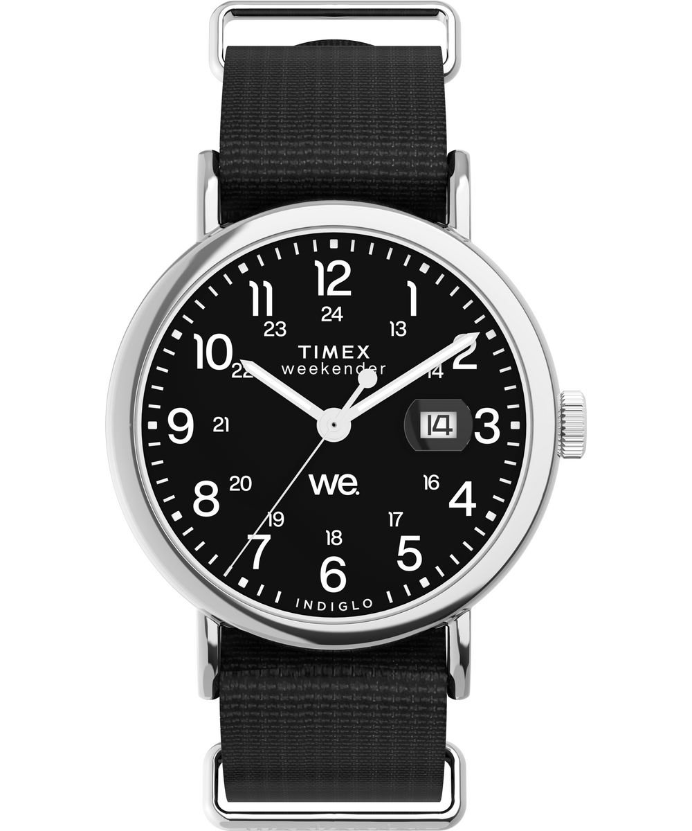 Timex Weekender Main Line TW2W86100 Horloge - Textiel - Zwart - Ø 40 mm