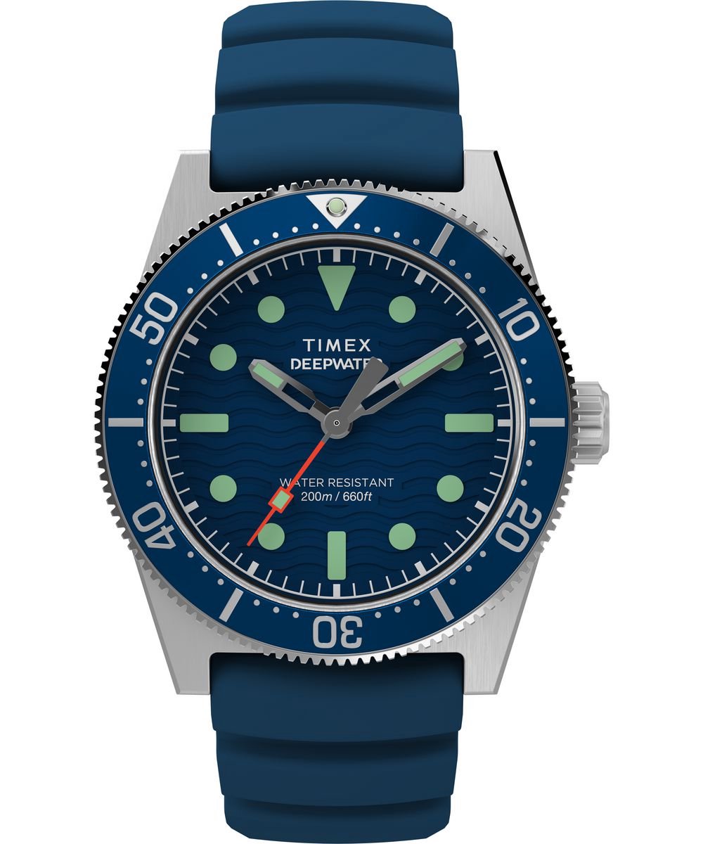 Timex Deep Water Reef TW2W74600 Horloge - Rubber - Blauw - Ø 41 mm