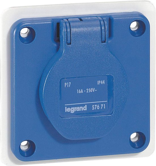 Legrand P17 Inbuilt Socket 230V 16A 2P+PA IP54 - 057671 - E3H3F | bol