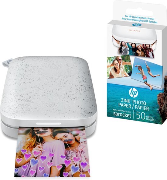 HP Sprocket New Edition - Mobiele Fotoprinter - Luna Pearl